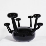 Ceramic design candle holder Atomo black | Jaime Hayon