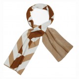 Scarf Stereograph brown white