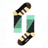 Happy Socks Dots Split black yellow