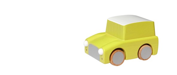 Kuruma wooden car yellow1278-5897