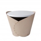 Wrap round side table white
