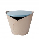 Wrap round side table blue