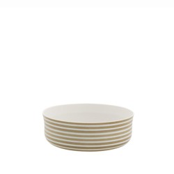 s.b. 23 bowl white brown stripes