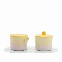 s.b. 33 set milk & sugar light blue pink yellow