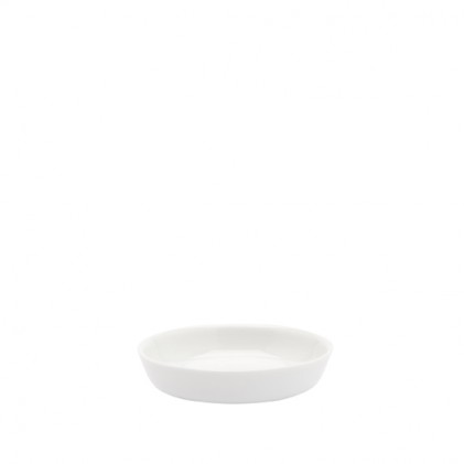 s.b. 10 deep plate white glazed