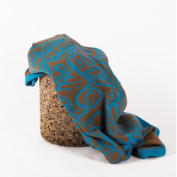 Blanket by Masha Reva - Blue/brown