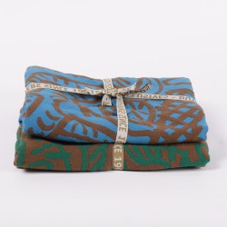 Blanket by Masha Reva - Blue/brown