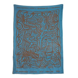 Blanket by Masha Reva - Blue/brown