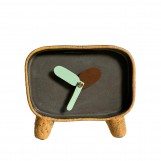 Radio Clock - handmade stoneware