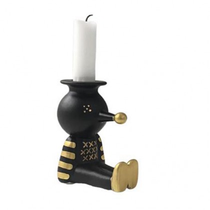 Pinocchietto candle holder black