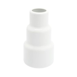 s.b. 66 vase low white glazed