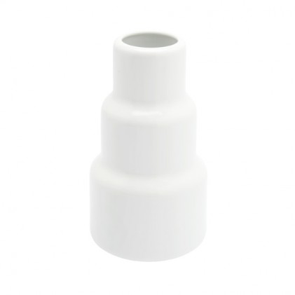 s.b. 66 vase low white glazed