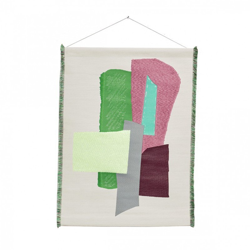 Woven artwork Play-Mirror Green | Kiki van Eijk