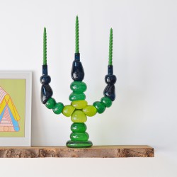 Three-armed candle holder