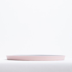 Dinner Plate Soft pink + Lime