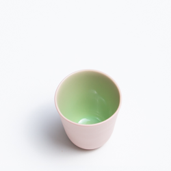 Espresso cup Soft pink + Lime