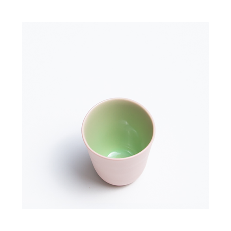 Espresso cup Soft pink + Lime