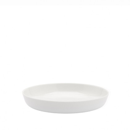 s.b. 12 deep plate white glazed
