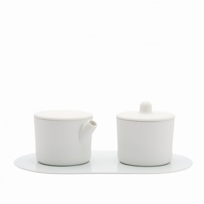 s.b. 32 set milk & sugar light blue white